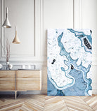 Blue Lace Agate by GI ArtLab on GIANT ART - white abstract