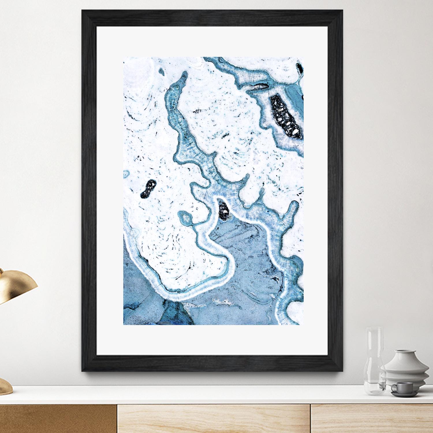 Blue Lace Agate by GI ArtLab on GIANT ART - white abstract