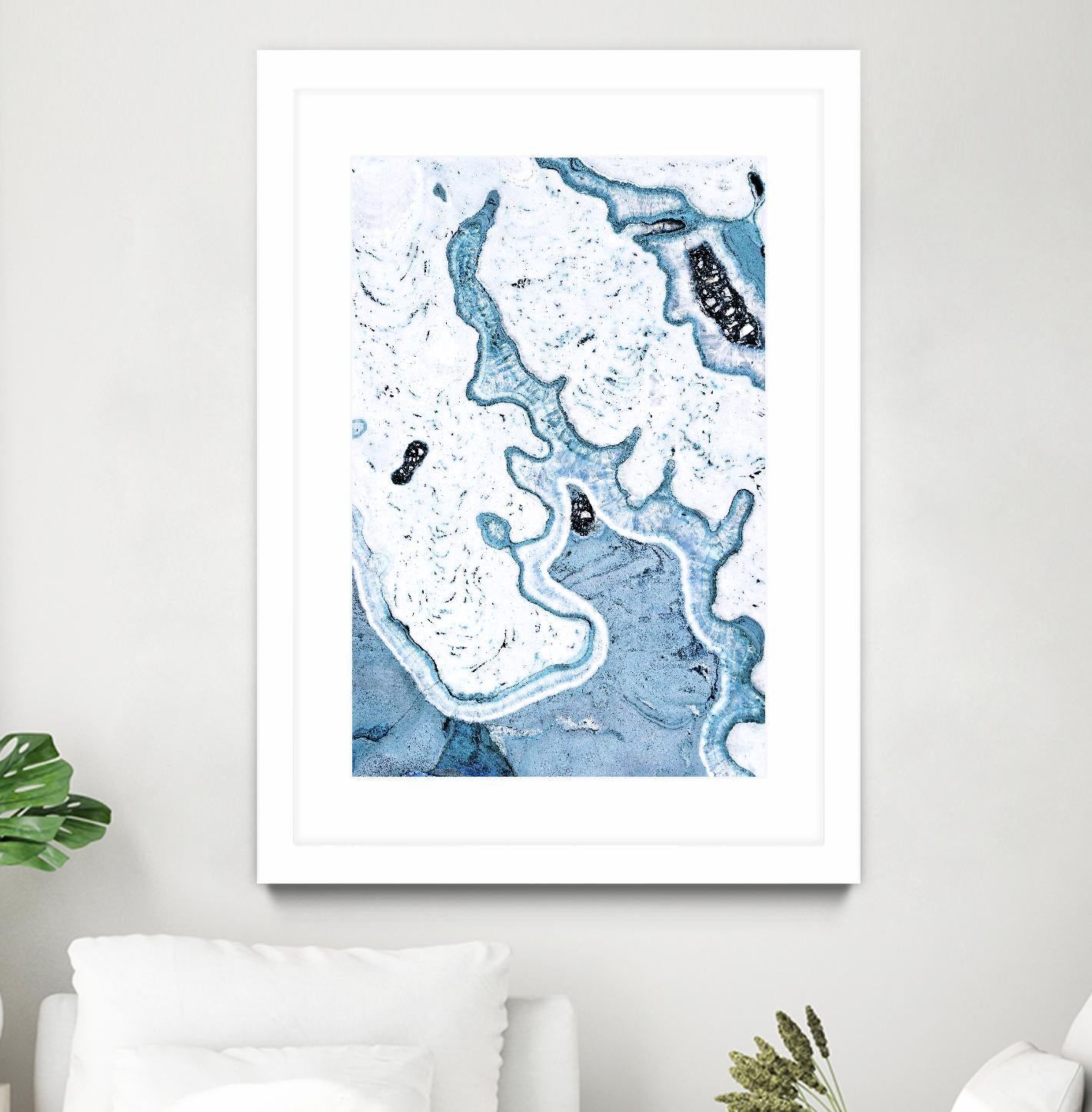 Blue Lace Agate by GI ArtLab on GIANT ART - white abstract