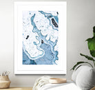 Blue Lace Agate by GI ArtLab on GIANT ART - white abstract