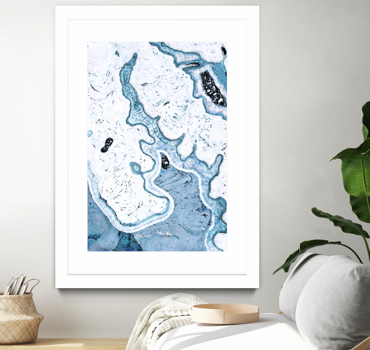 Blue Lace Agate by GI ArtLab on GIANT ART - white abstract