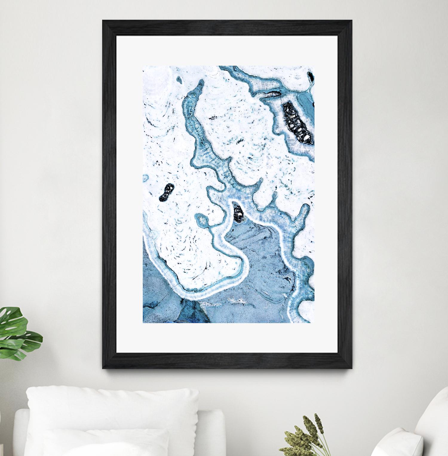 Blue Lace Agate by GI ArtLab on GIANT ART - white abstract