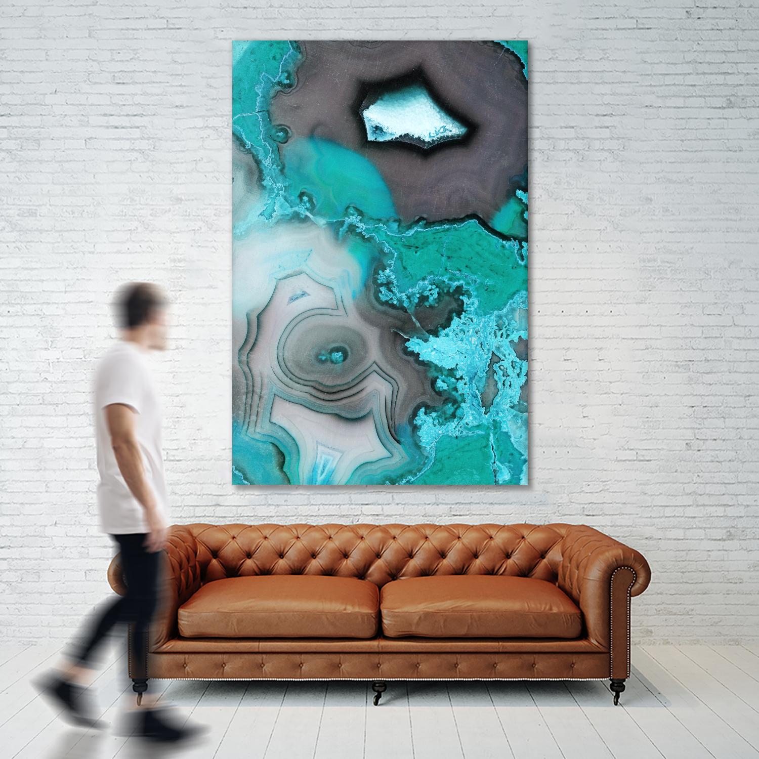 Turquoise by GI ArtLab on GIANT ART - white abstract