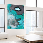 Turquoise by GI ArtLab on GIANT ART - white abstract