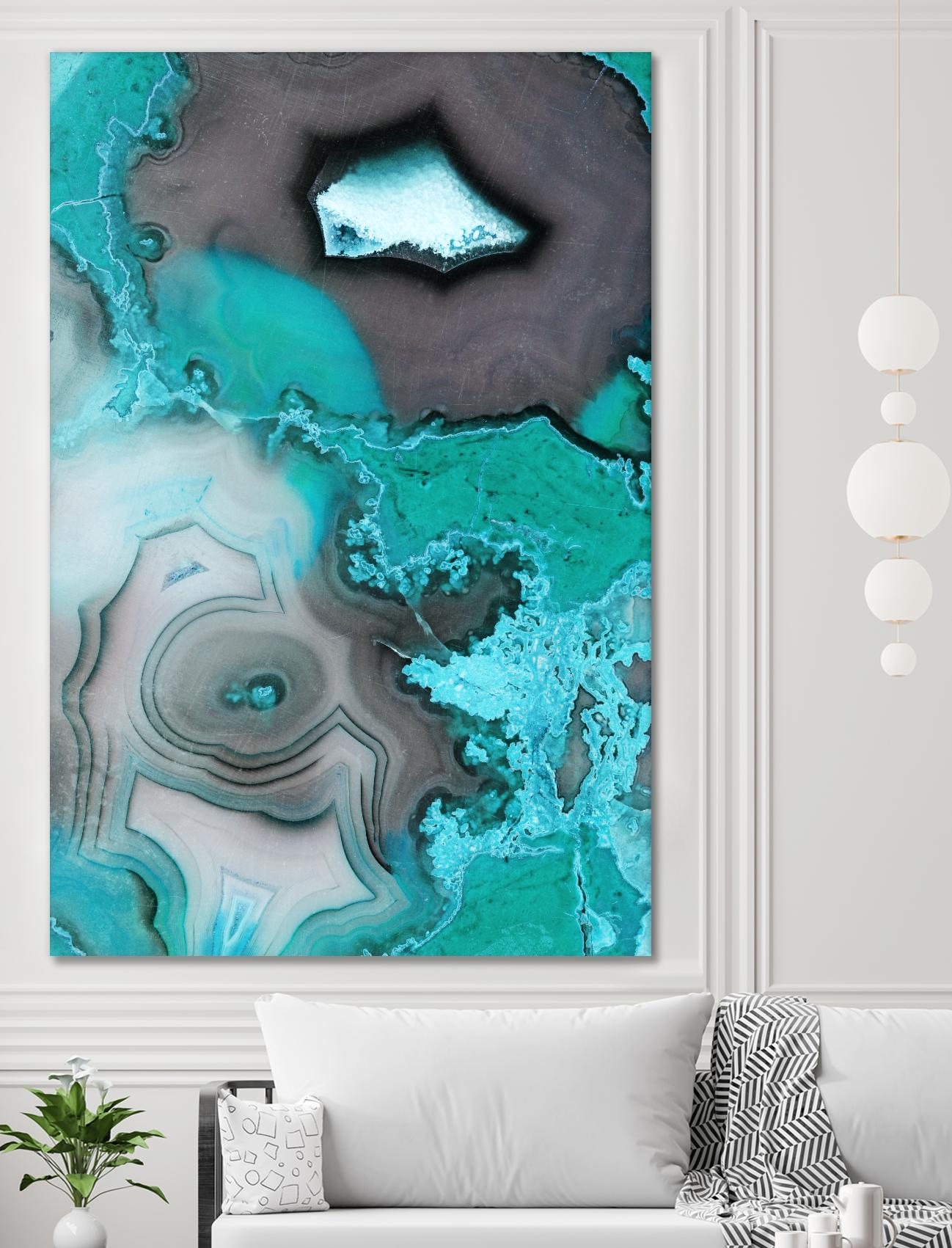 Turquoise by GI ArtLab on GIANT ART - white abstract