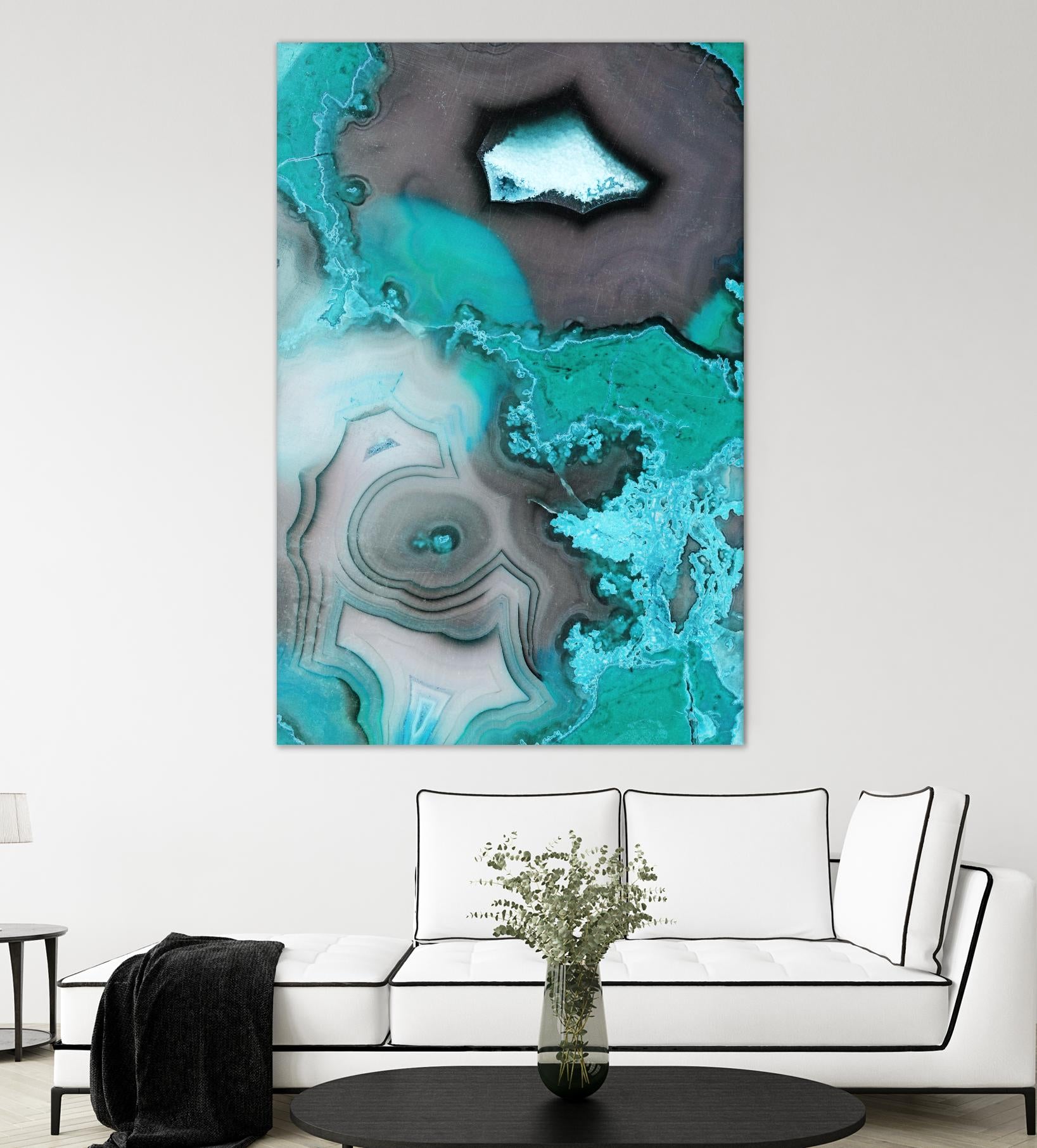 Turquoise by GI ArtLab on GIANT ART - white abstract