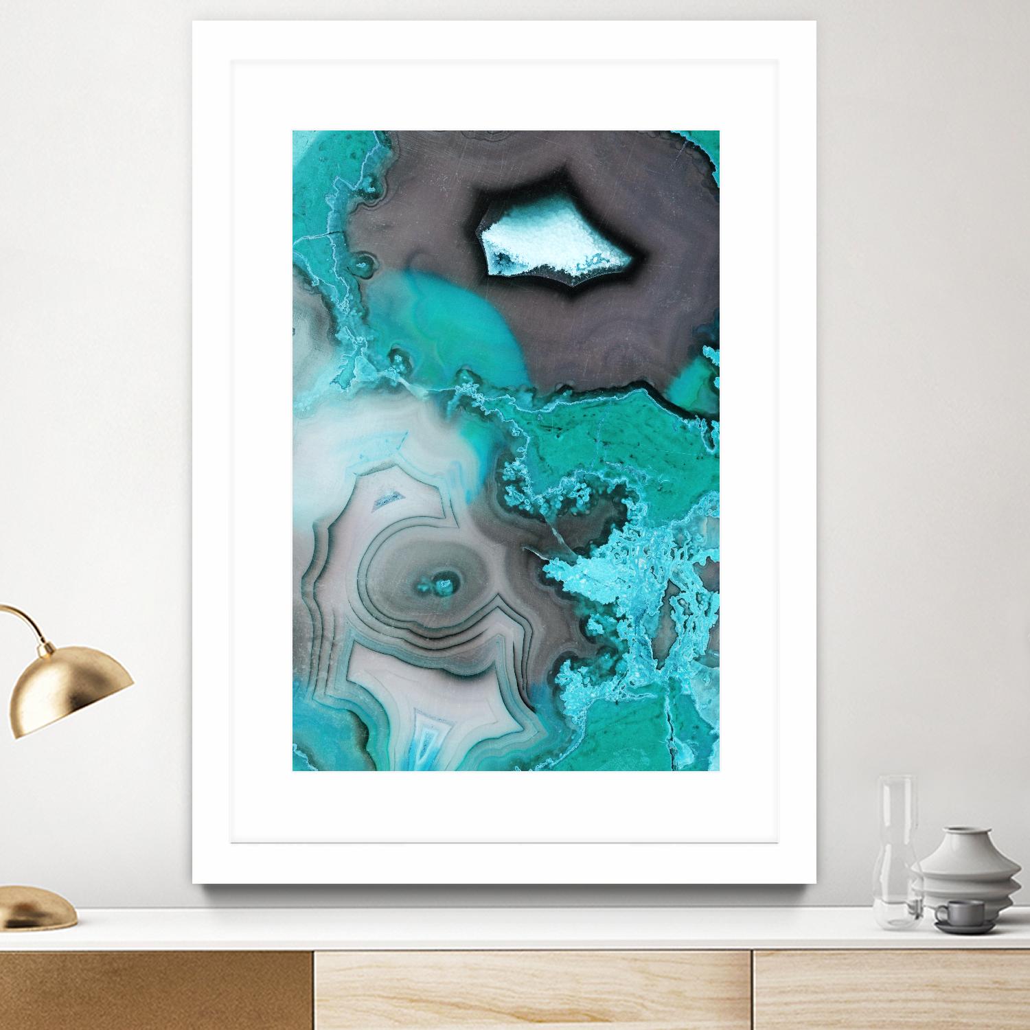 Turquoise by GI ArtLab on GIANT ART - white abstract