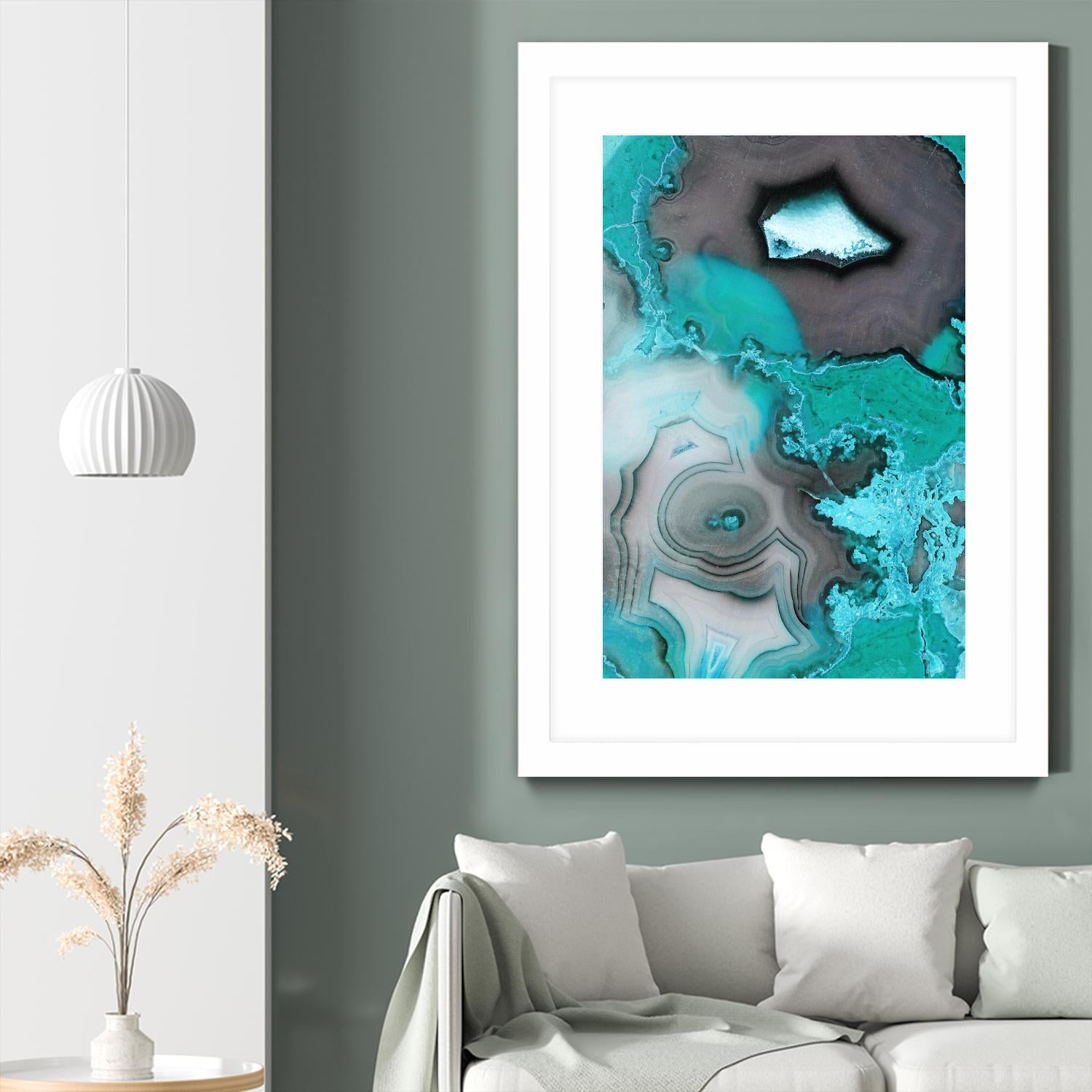 Turquoise by GI ArtLab on GIANT ART - white abstract