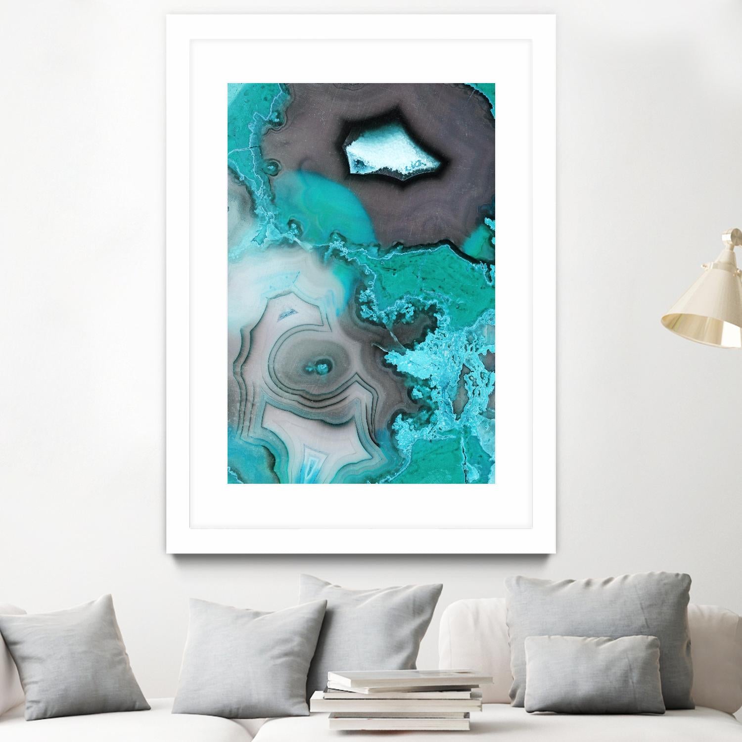 Turquoise by GI ArtLab on GIANT ART - white abstract