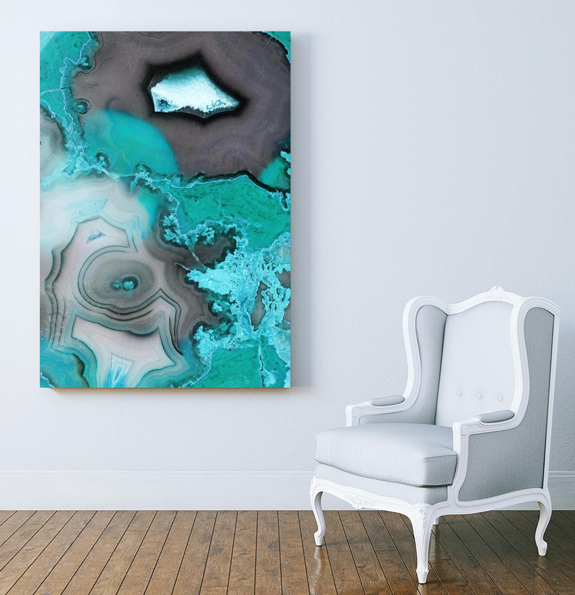 Turquoise by GI ArtLab on GIANT ART - white abstract