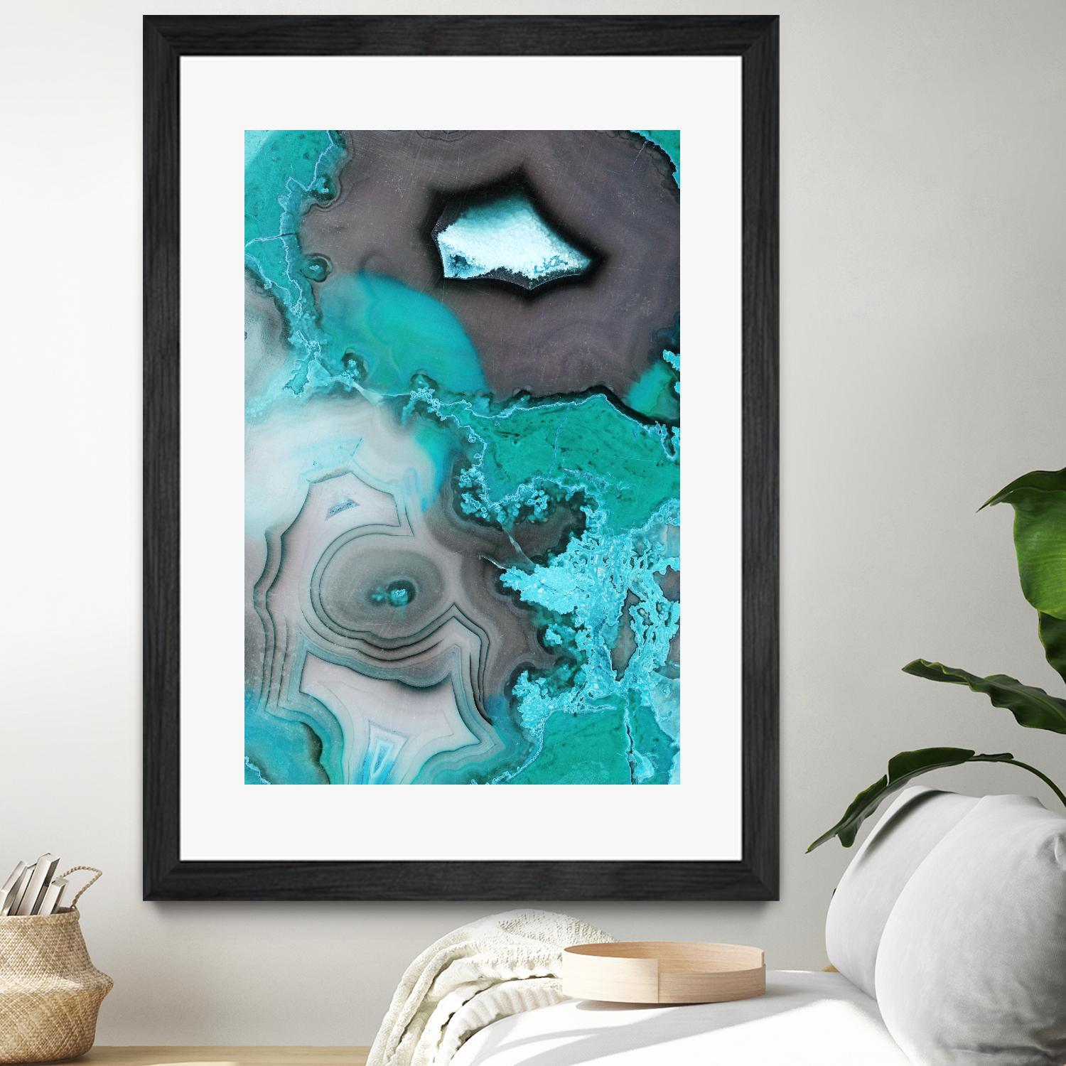 Turquoise by GI ArtLab on GIANT ART - white abstract