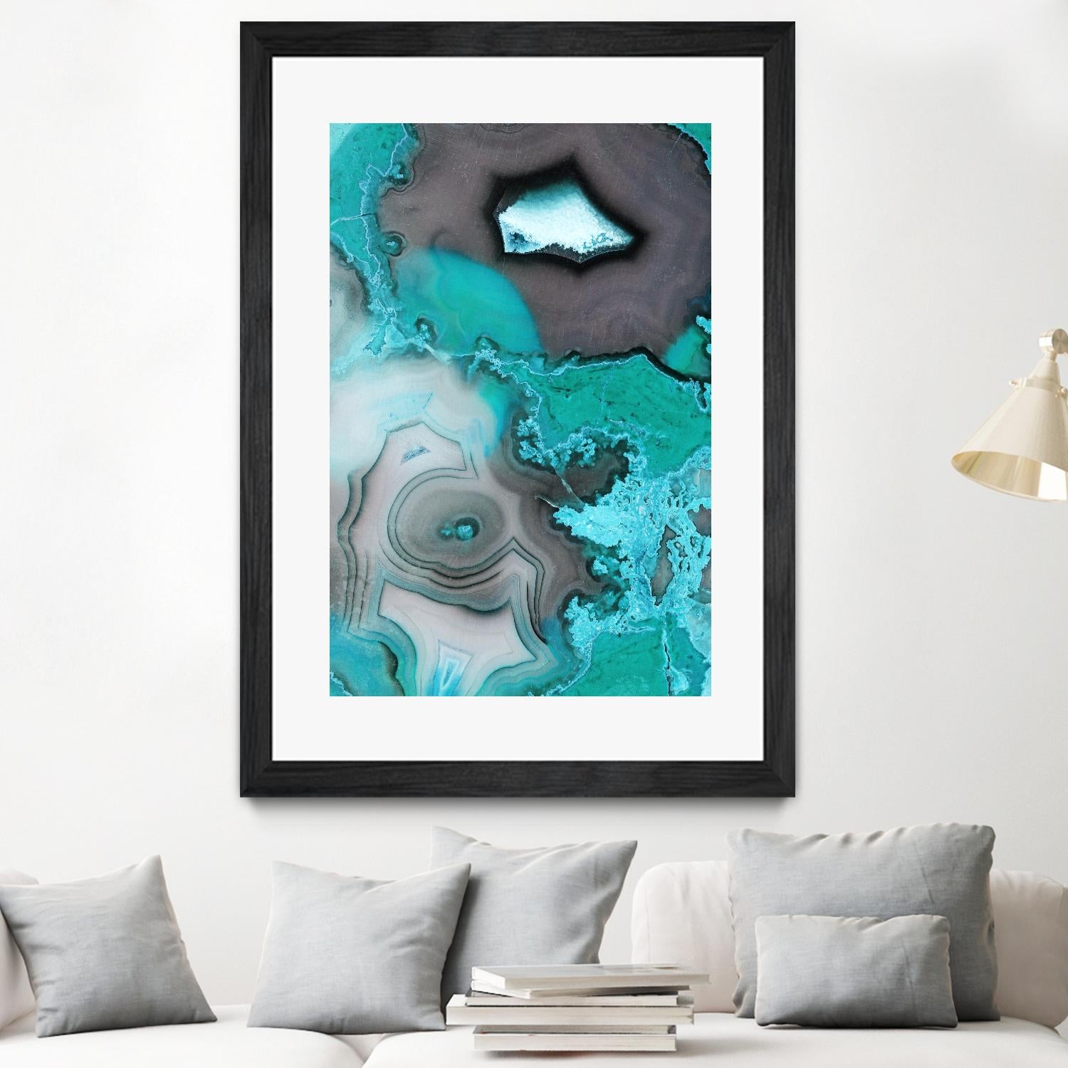 Turquoise by GI ArtLab on GIANT ART - white abstract