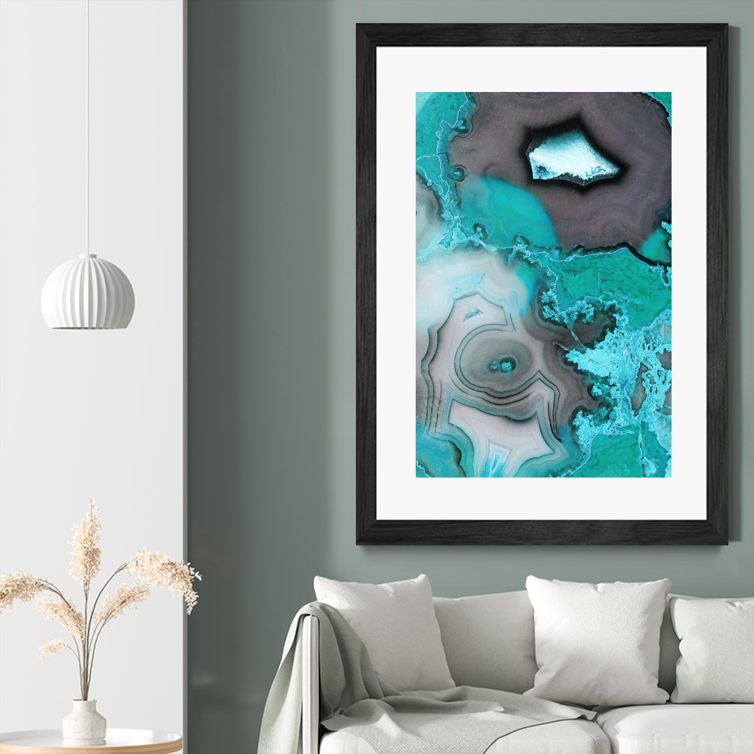 Turquoise by GI ArtLab on GIANT ART - white abstract