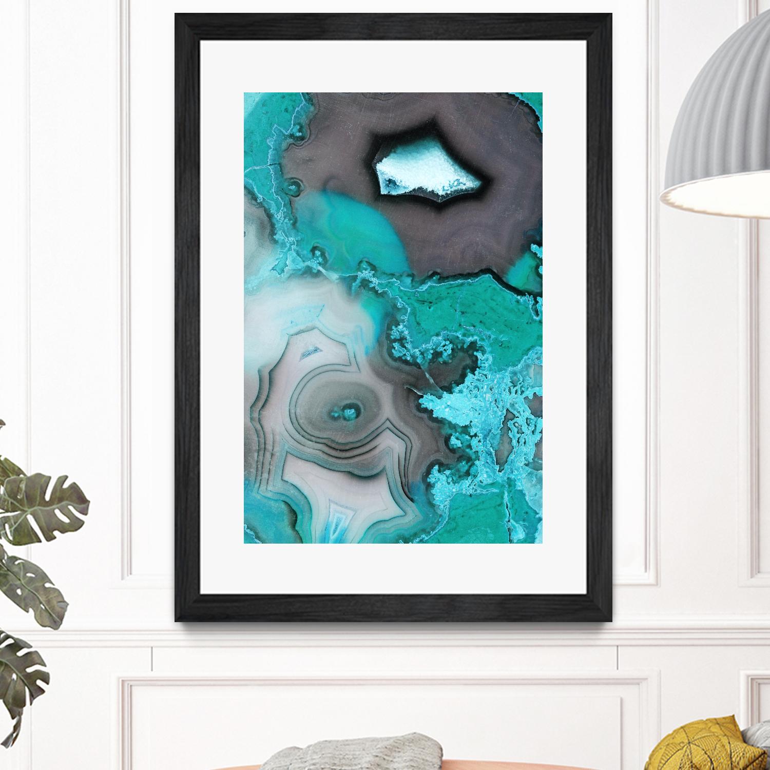 Turquoise by GI ArtLab on GIANT ART - white abstract