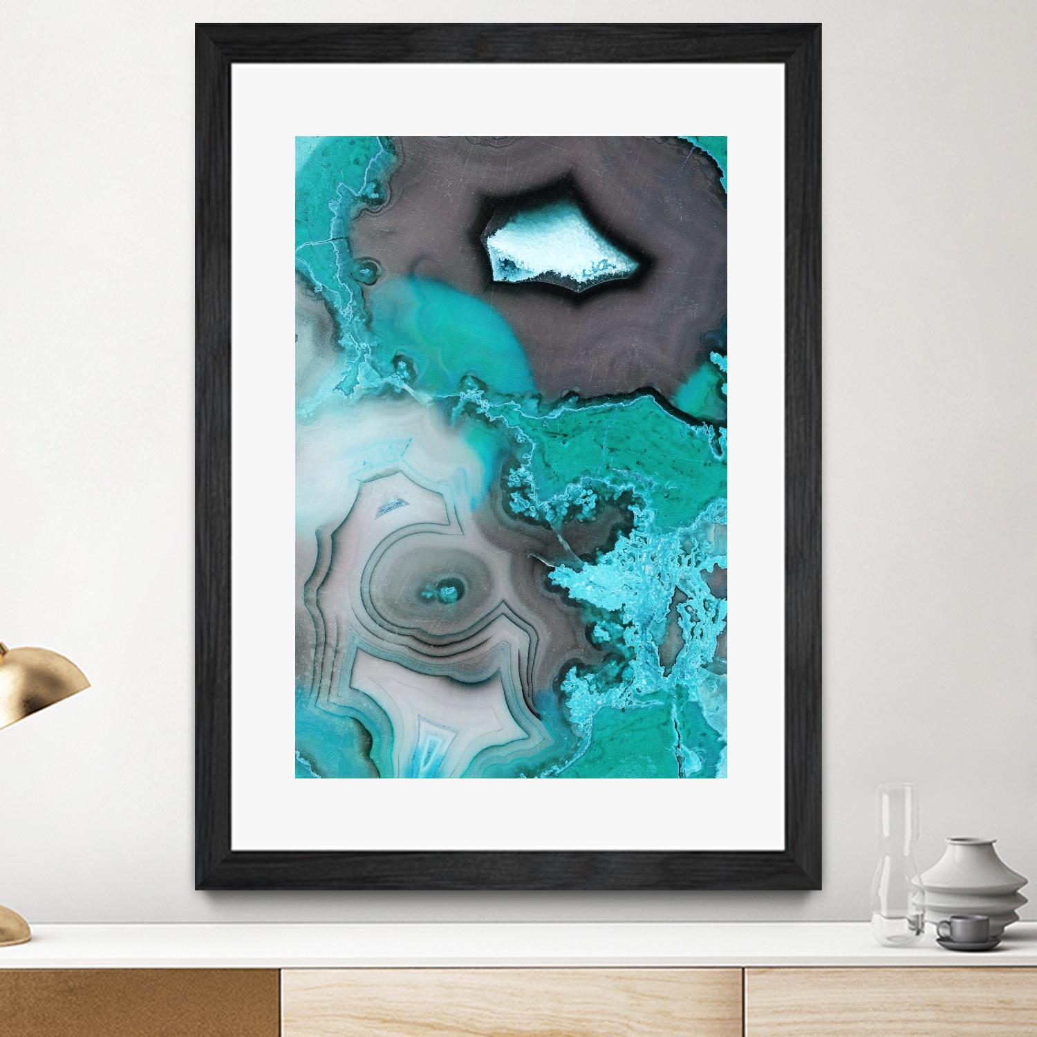 Turquoise by GI ArtLab on GIANT ART - white abstract