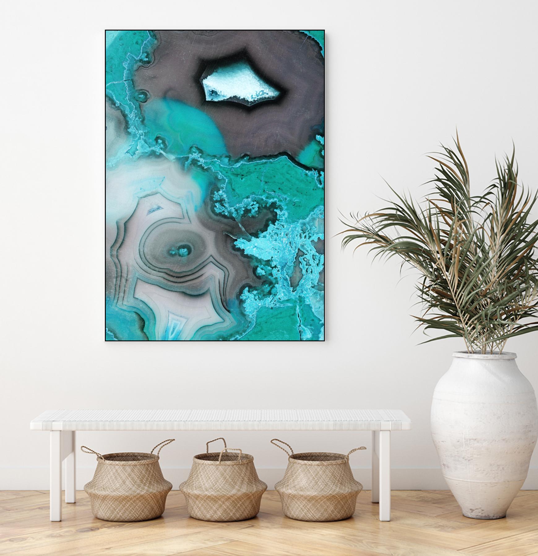 Turquoise by GI ArtLab on GIANT ART - white abstract
