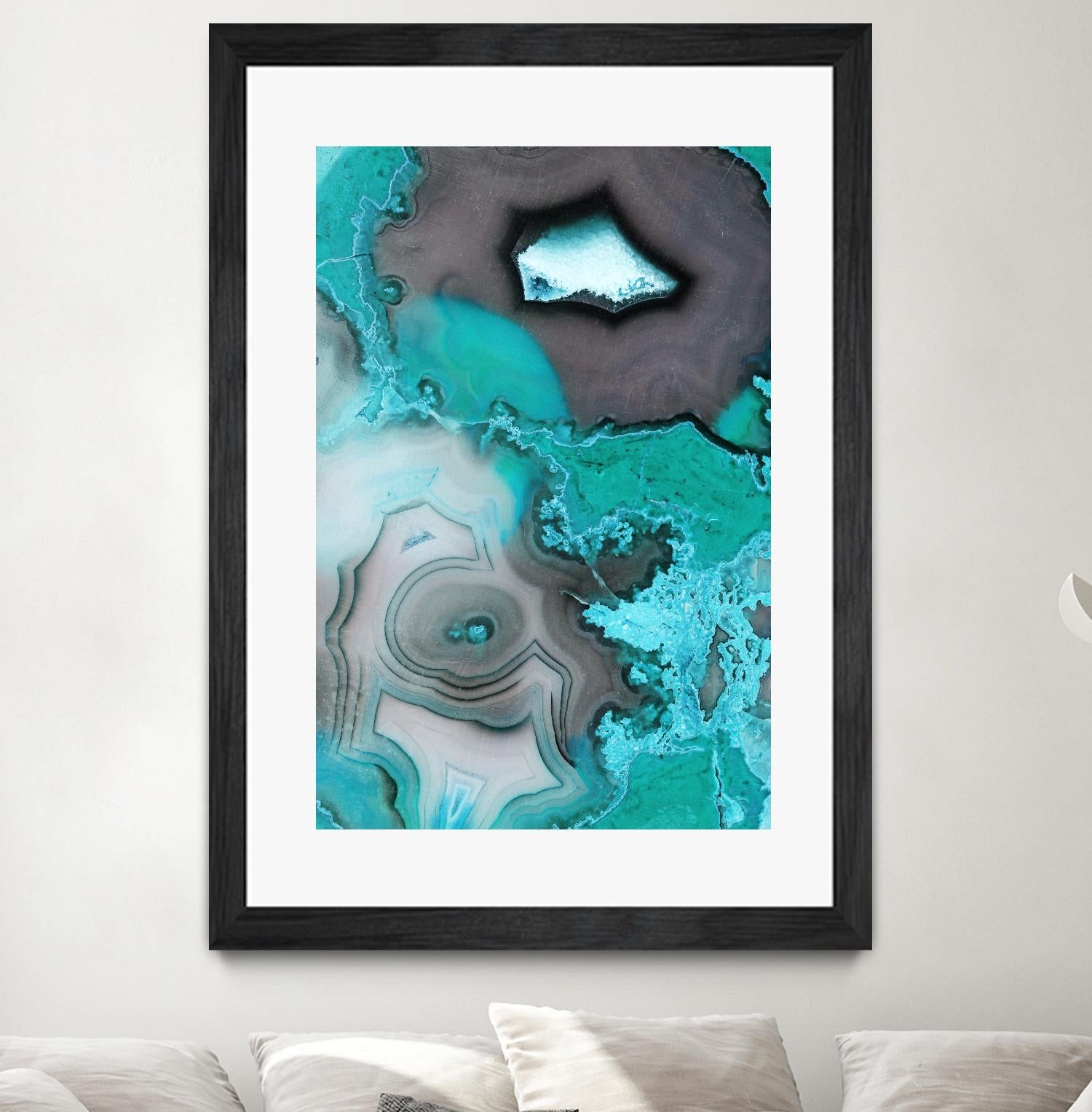 Turquoise by GI ArtLab on GIANT ART - white abstract
