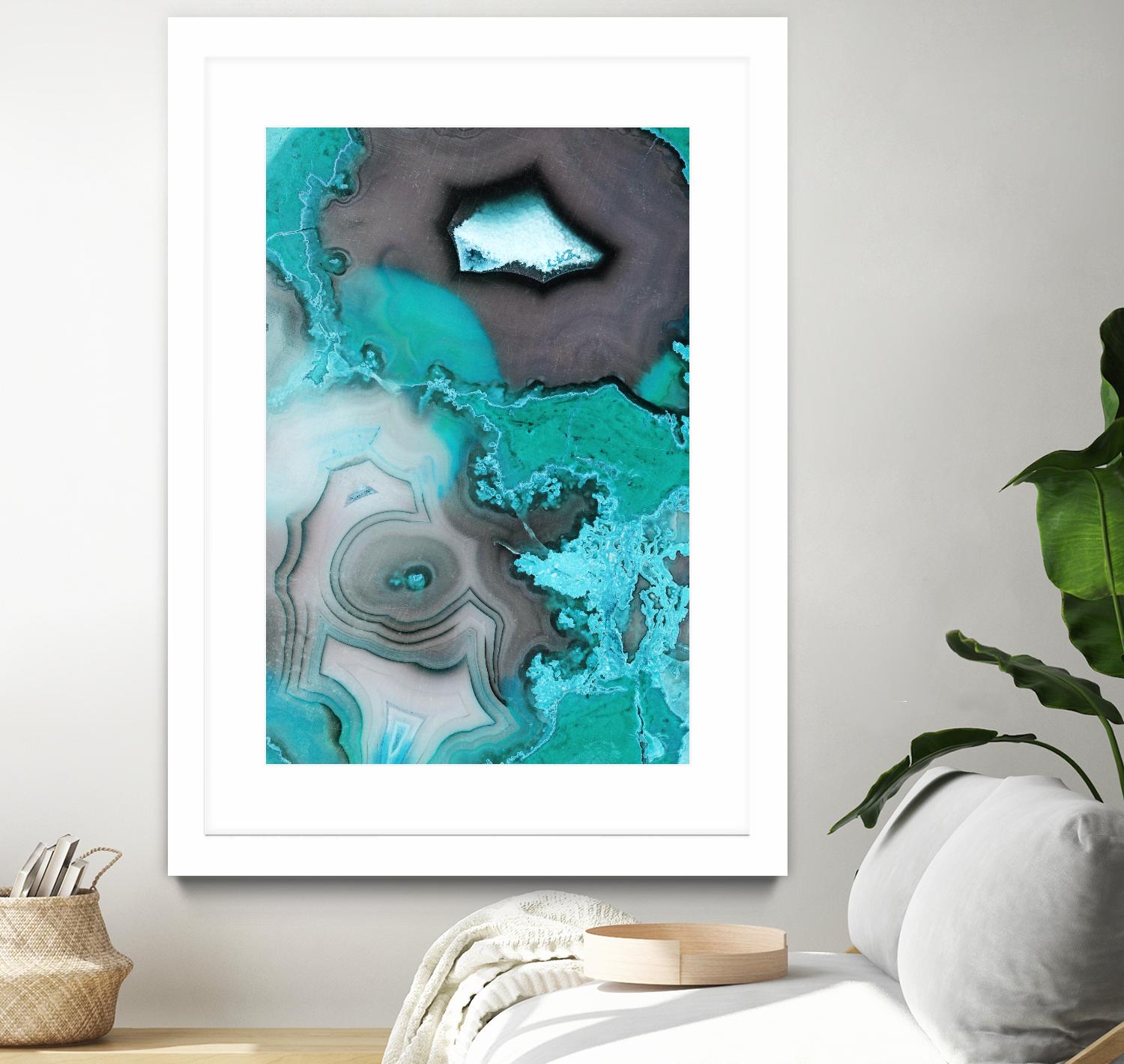 Turquoise by GI ArtLab on GIANT ART - white abstract