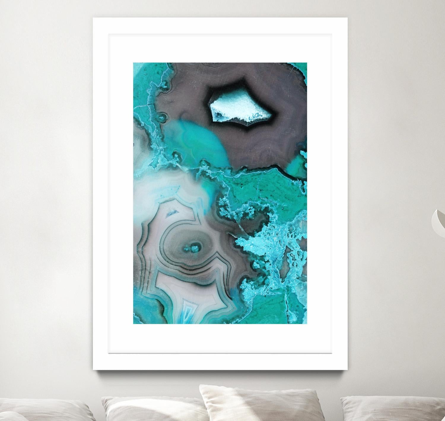Turquoise by GI ArtLab on GIANT ART - white abstract