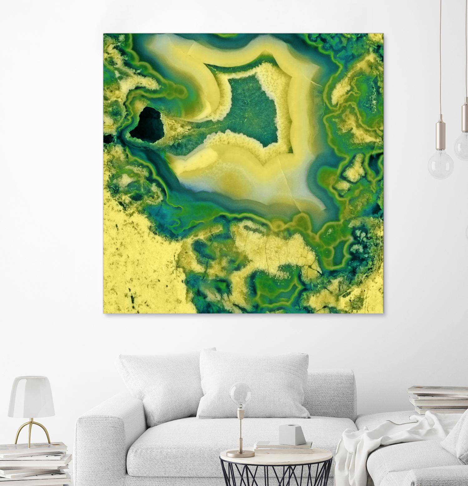 Mineral Rings Geode by GI ArtLab on GIANT ART - green abstract