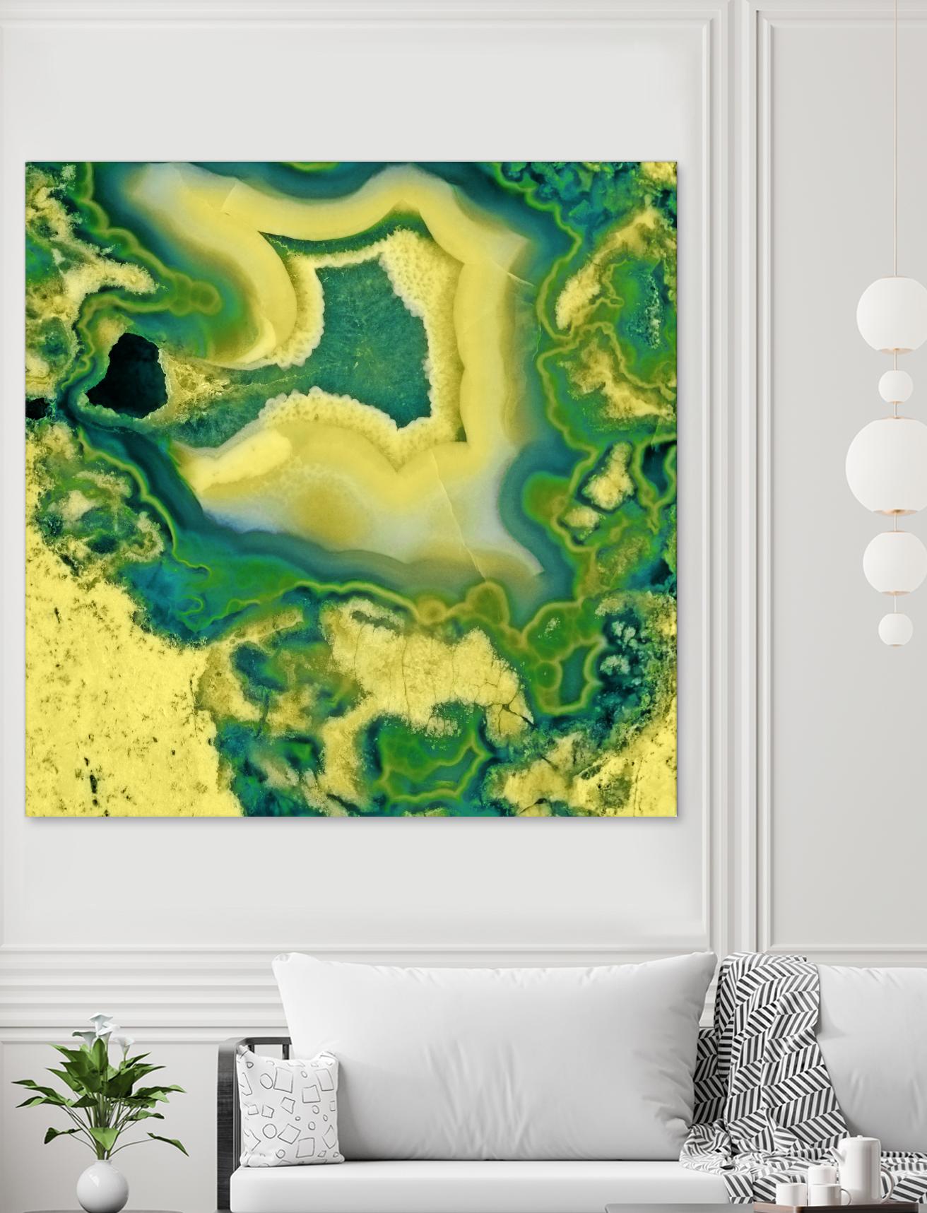 Mineral Rings Geode by GI ArtLab on GIANT ART - green abstract