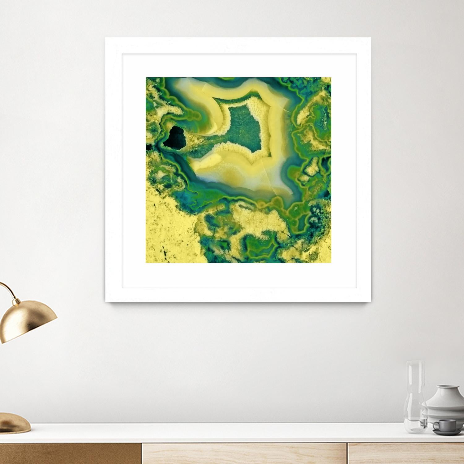 Mineral Rings Geode by GI ArtLab on GIANT ART - green abstract