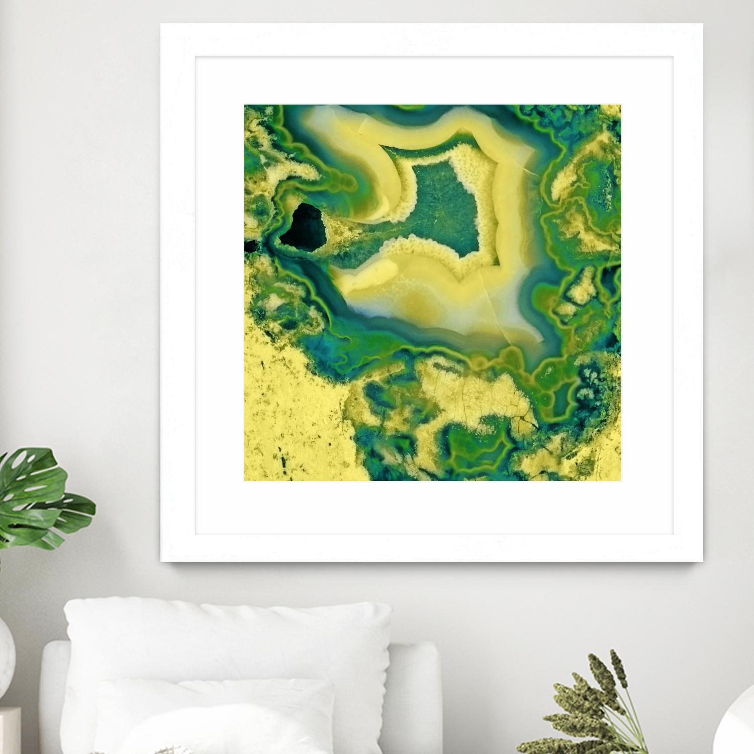 Mineral Rings Geode by GI ArtLab on GIANT ART - green abstract