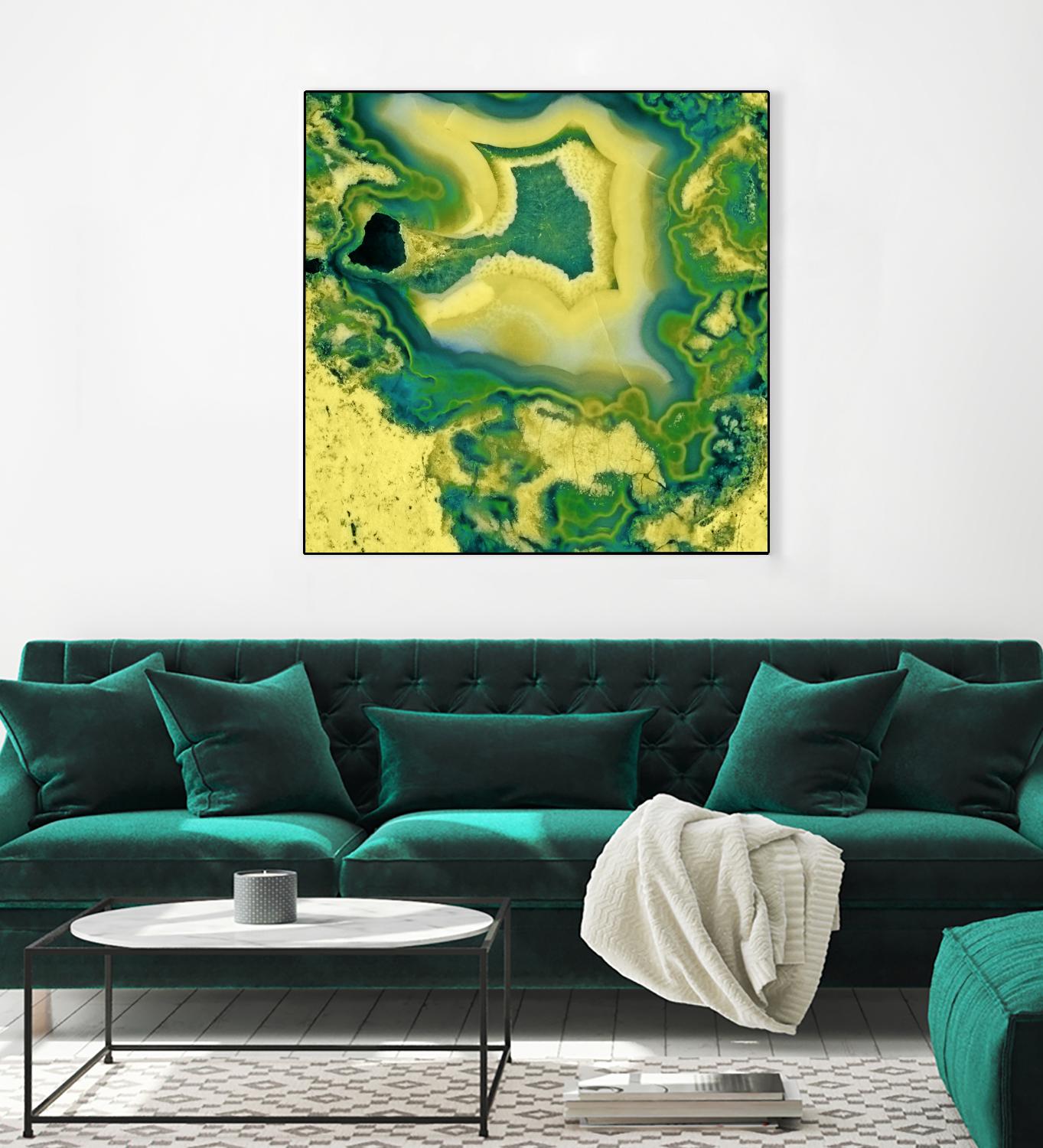 Mineral Rings Geode by GI ArtLab on GIANT ART - green abstract