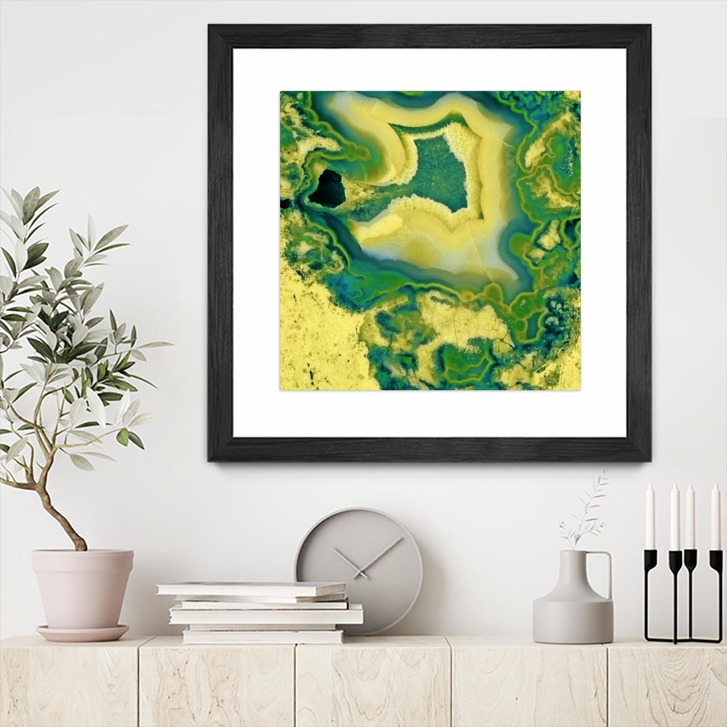 Mineral Rings Geode by GI ArtLab on GIANT ART - green abstract