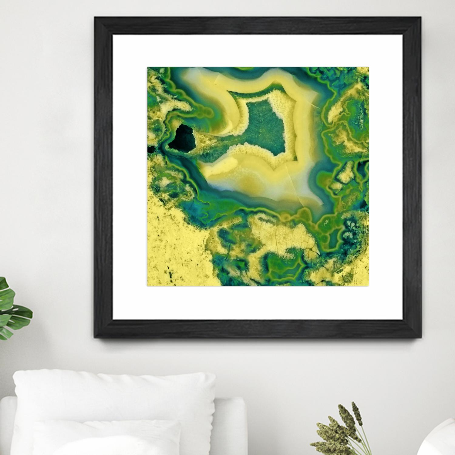 Mineral Rings Geode by GI ArtLab on GIANT ART - green abstract