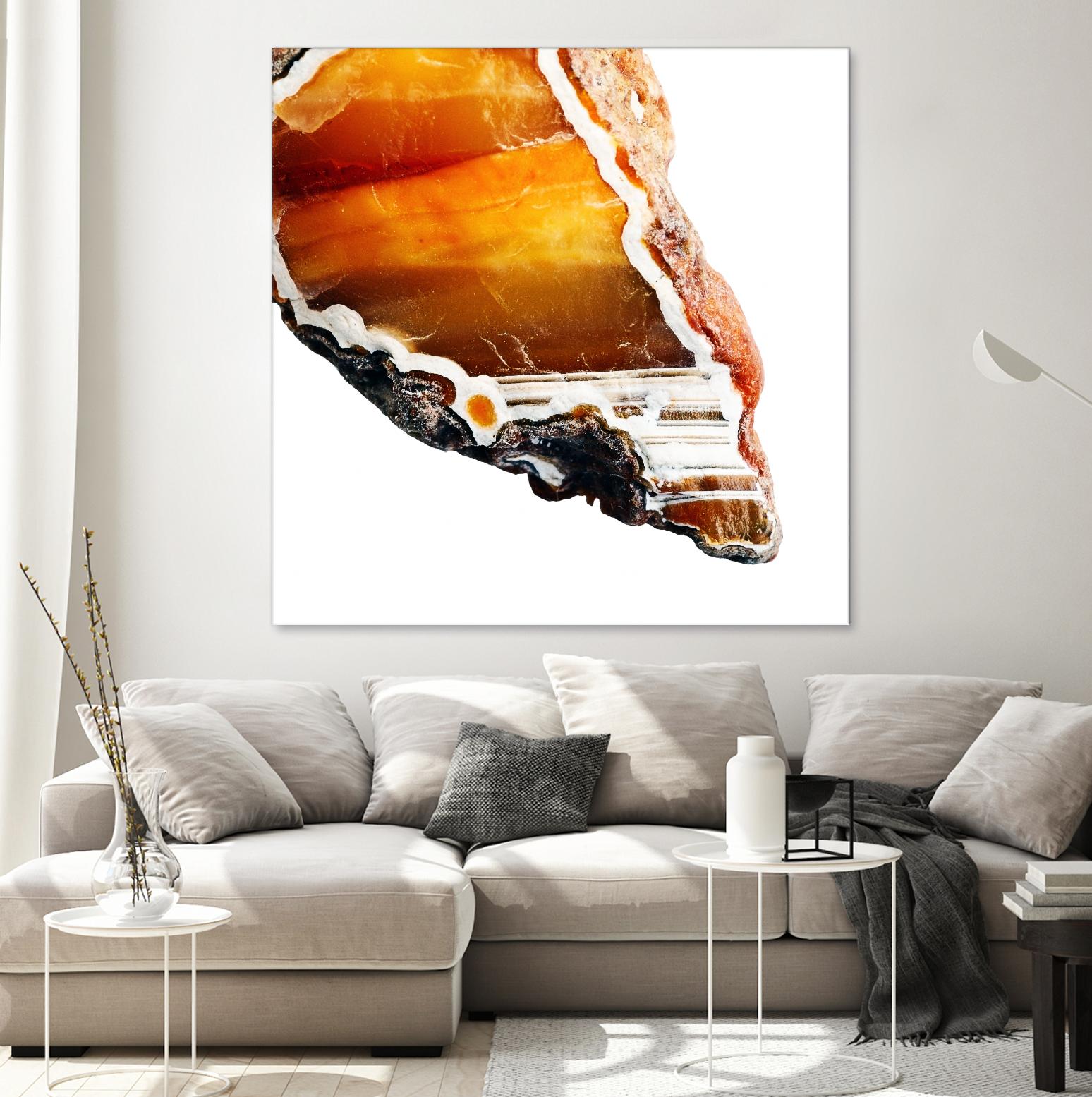Blood Orange Agate A by GI ArtLab on GIANT ART - white abstract
