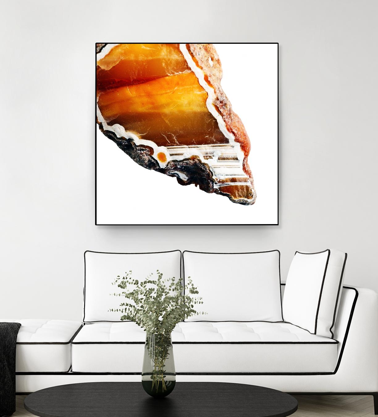 Blood Orange Agate A by GI ArtLab on GIANT ART - white abstract