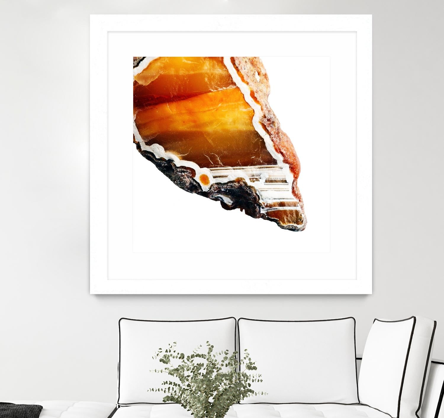 Blood Orange Agate A by GI ArtLab on GIANT ART - white abstract