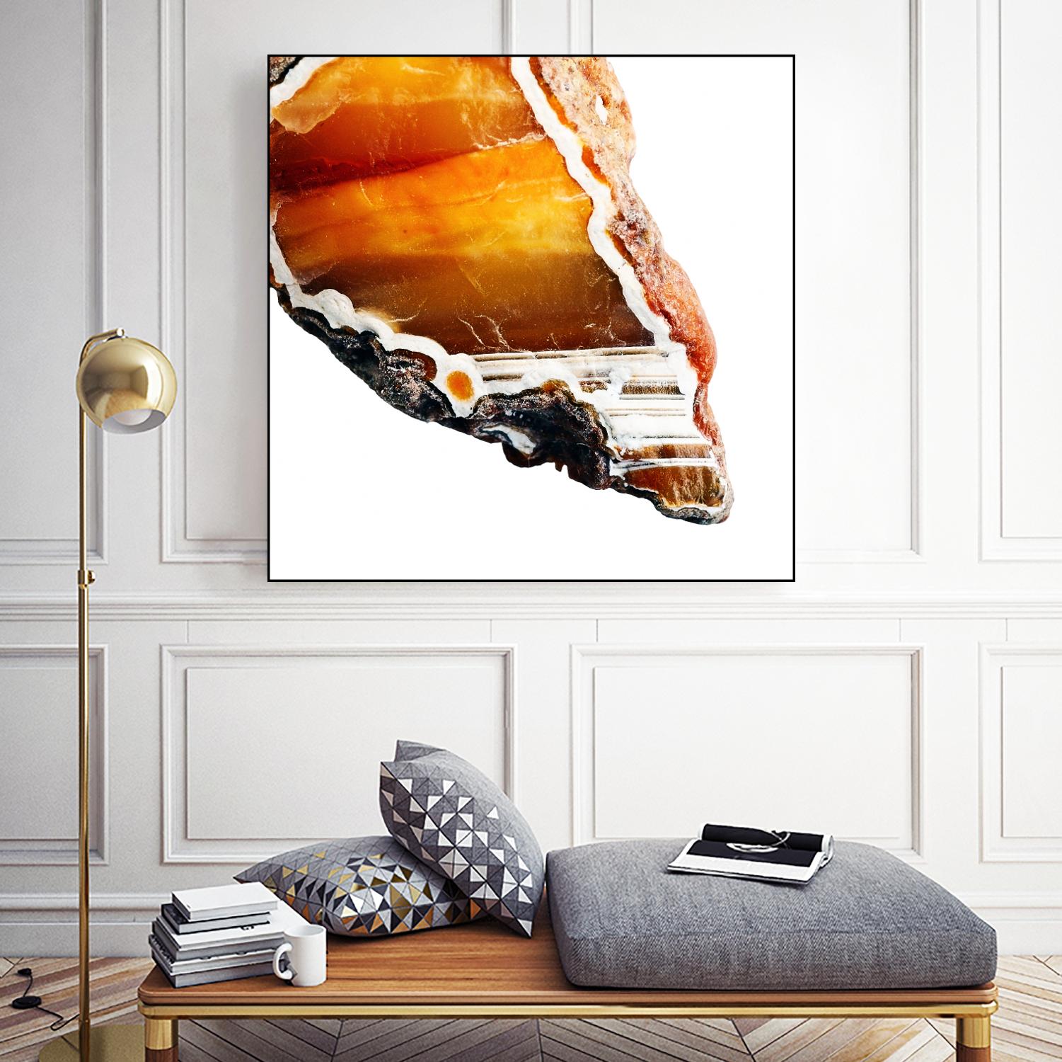 Blood Orange Agate A by GI ArtLab on GIANT ART - white abstract