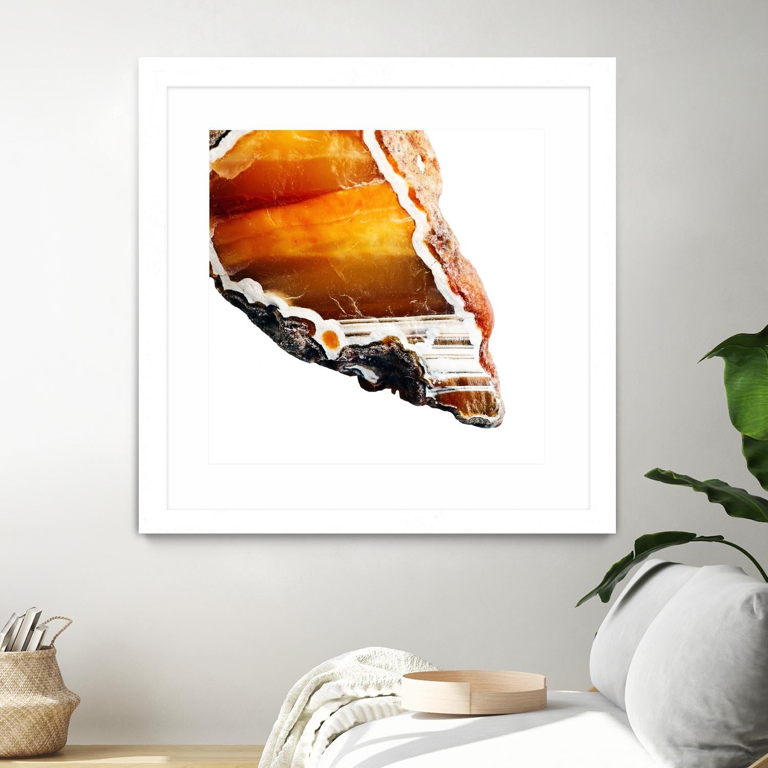 Blood Orange Agate A by GI ArtLab on GIANT ART - white abstract