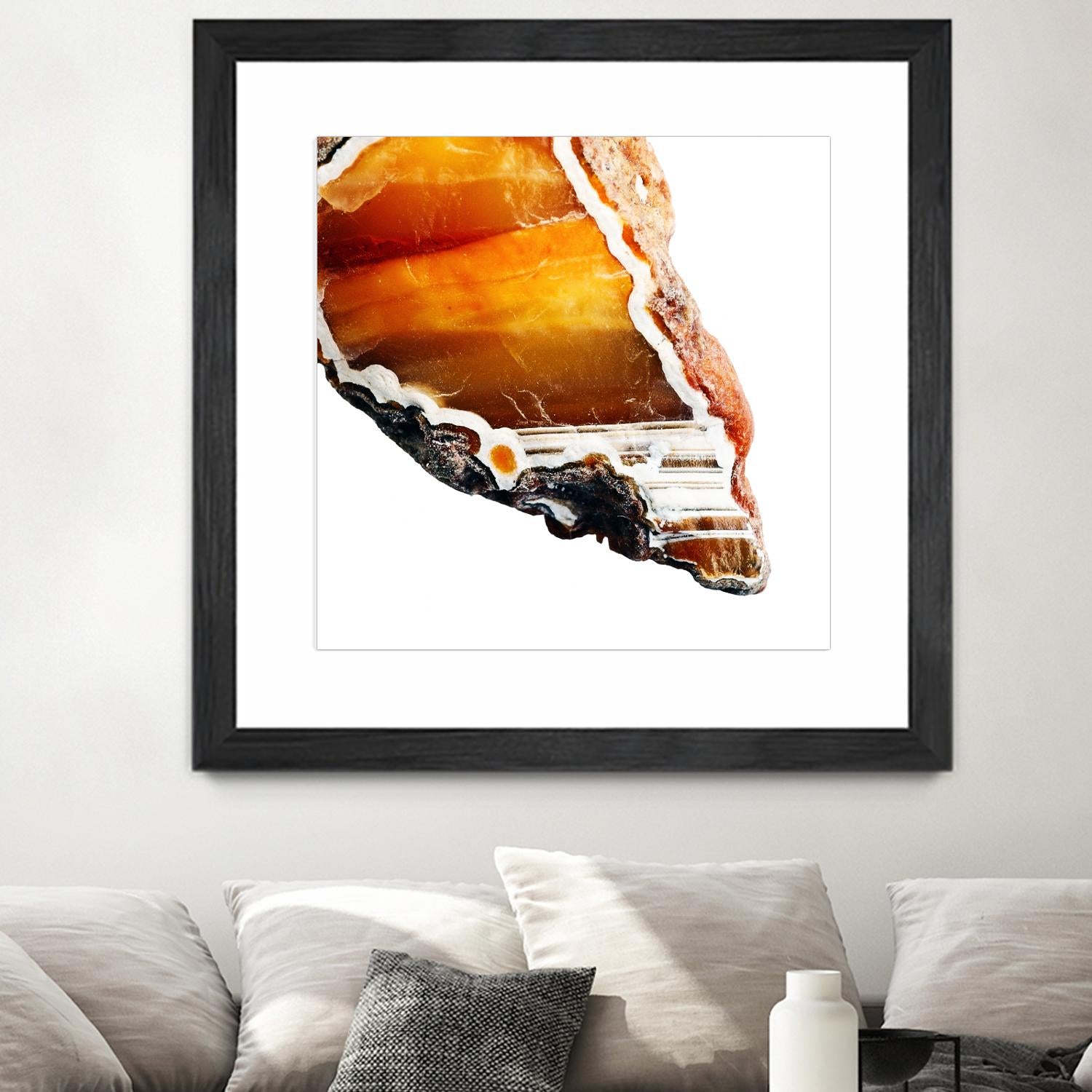 Blood Orange Agate A by GI ArtLab on GIANT ART - white abstract