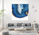 Cobalt Blue Agate A by GI ArtLab on GIANT ART - white abstract