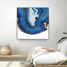 Cobalt Blue Agate A by GI ArtLab on GIANT ART - white abstract