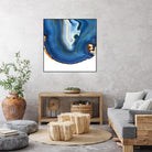 Cobalt Blue Agate A by GI ArtLab on GIANT ART - white abstract
