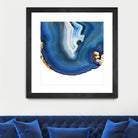 Cobalt Blue Agate A by GI ArtLab on GIANT ART - white abstract