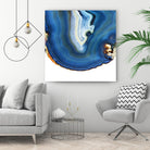 Cobalt Blue Agate A by GI ArtLab on GIANT ART - white abstract