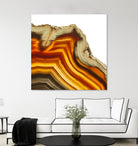 Cadmium Orange Agate A by GI ArtLab on GIANT ART - white abstract
