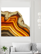 Cadmium Orange Agate A by GI ArtLab on GIANT ART - white abstract