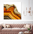 Cadmium Orange Agate A by GI ArtLab on GIANT ART - white abstract