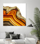 Cadmium Orange Agate A by GI ArtLab on GIANT ART - white abstract