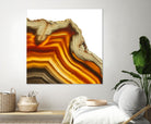 Cadmium Orange Agate A by GI ArtLab on GIANT ART - white abstract