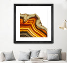 Cadmium Orange Agate A by GI ArtLab on GIANT ART - white abstract
