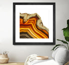 Cadmium Orange Agate A by GI ArtLab on GIANT ART - white abstract