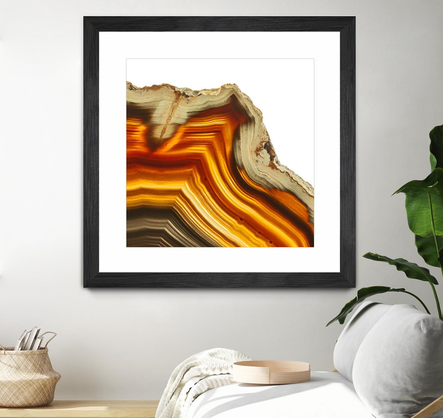 Cadmium Orange Agate A by GI ArtLab on GIANT ART - white abstract