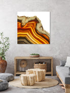 Cadmium Orange Agate A by GI ArtLab on GIANT ART - white abstract